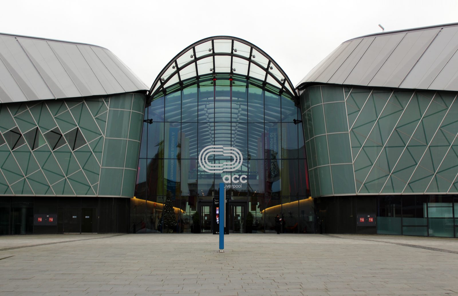 The entrance to the ACC Liverpool conference centre