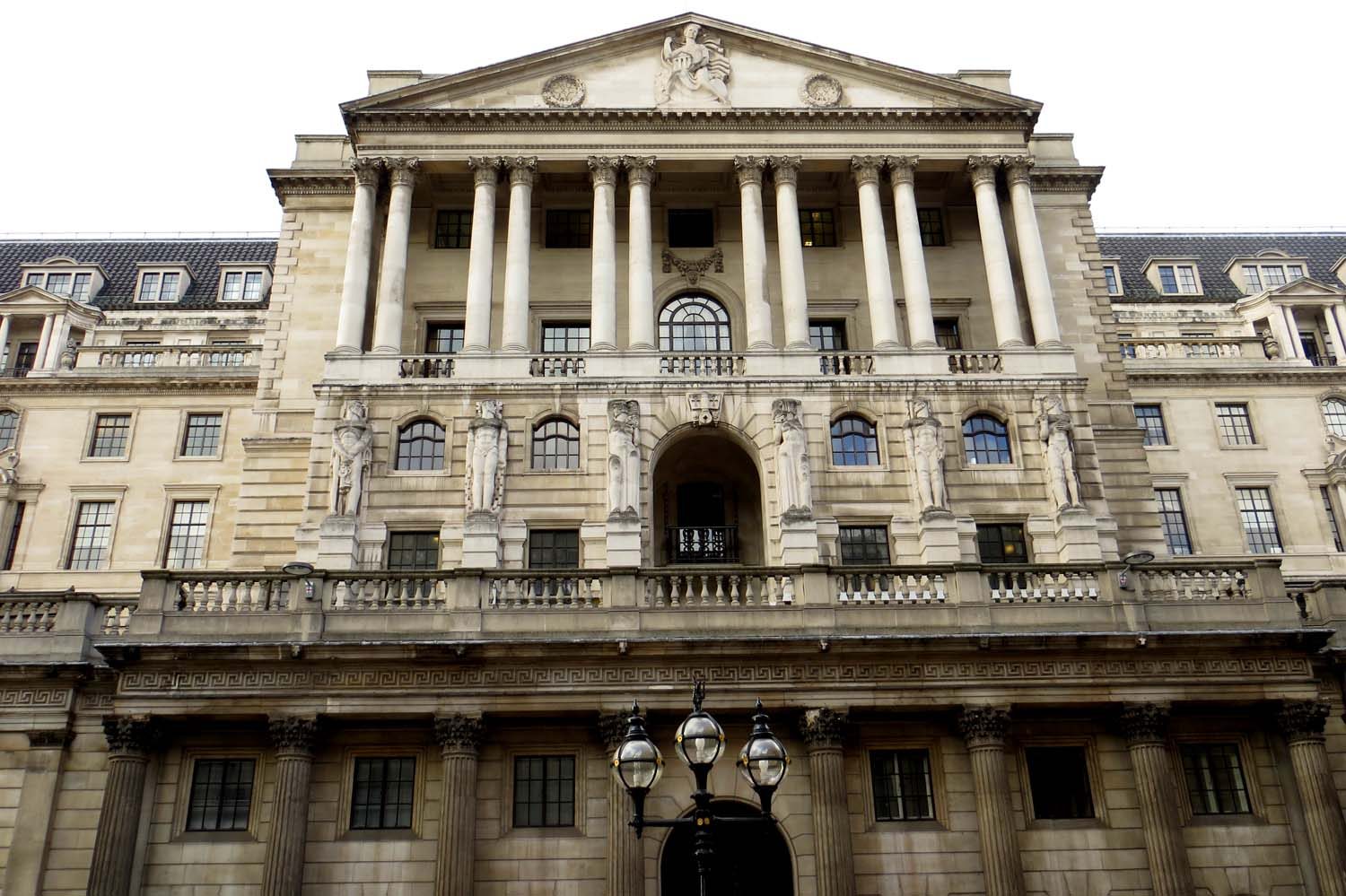 The Bank of England building in the City of London