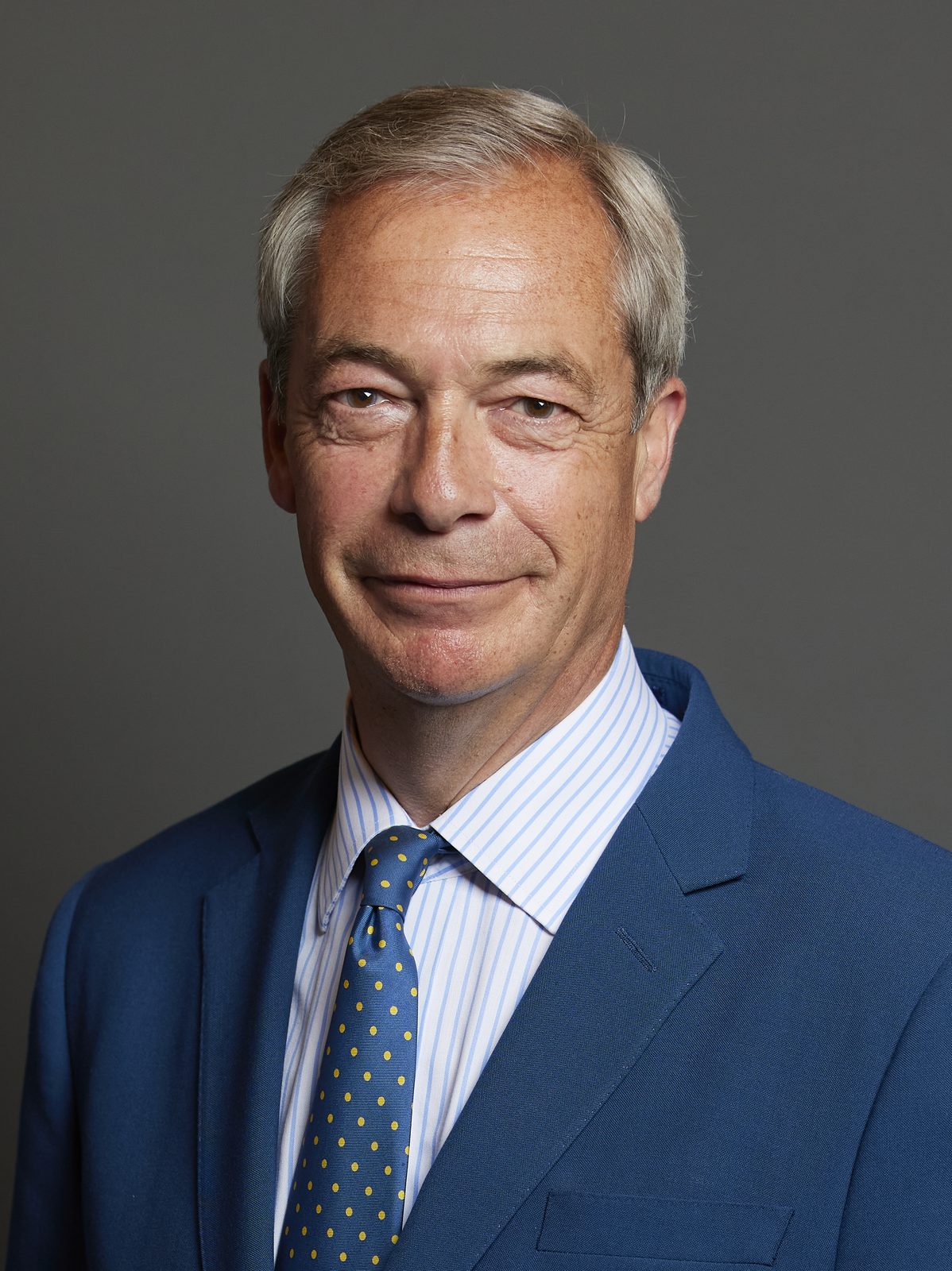 Official portrait of Nigel Farage MP, leader of Reform UK