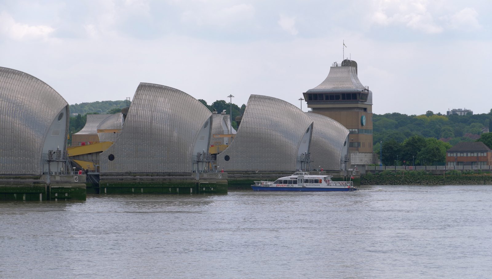 The Thames Barrier on the River Thames in London