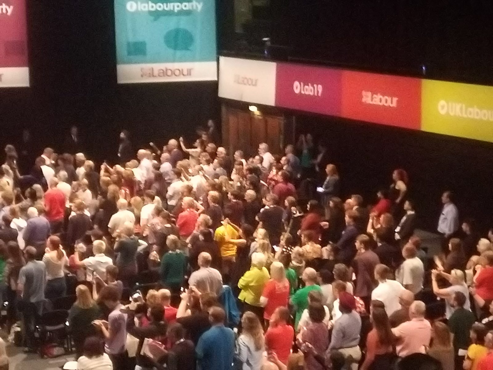 Delegates in the conference hall at a Labour Party conference