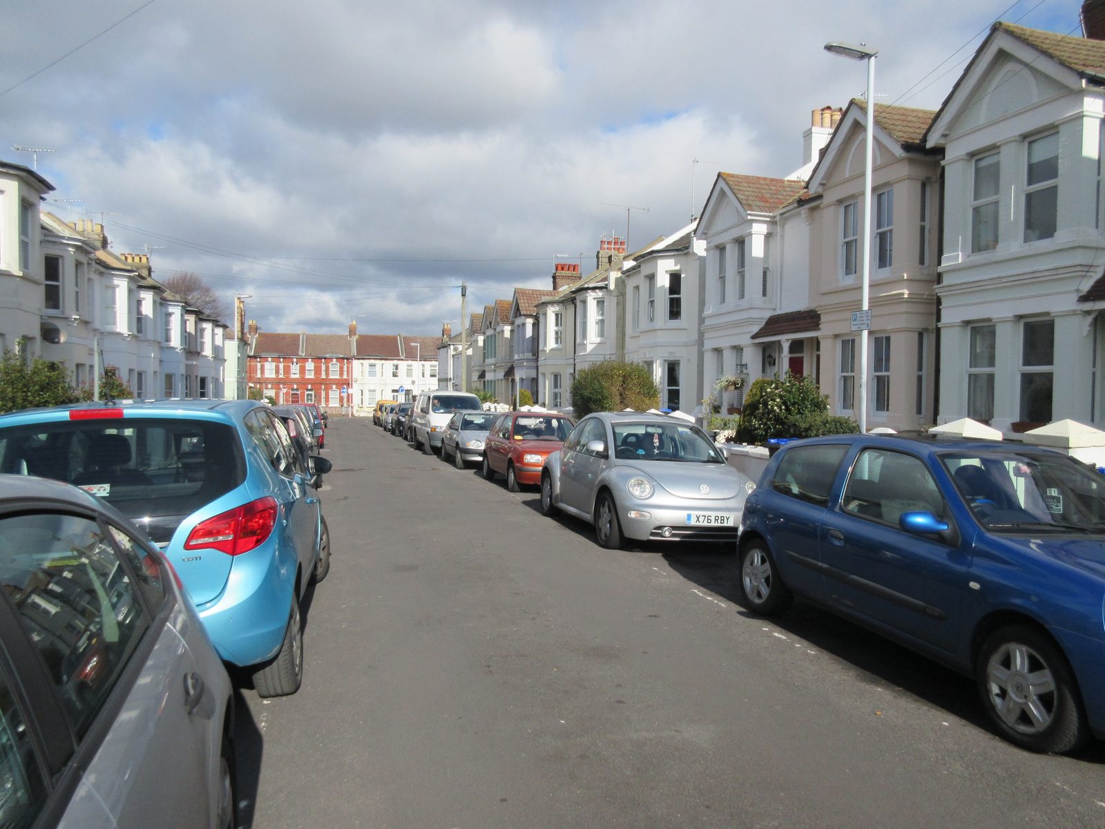 Victorian terraced houses on a residential street