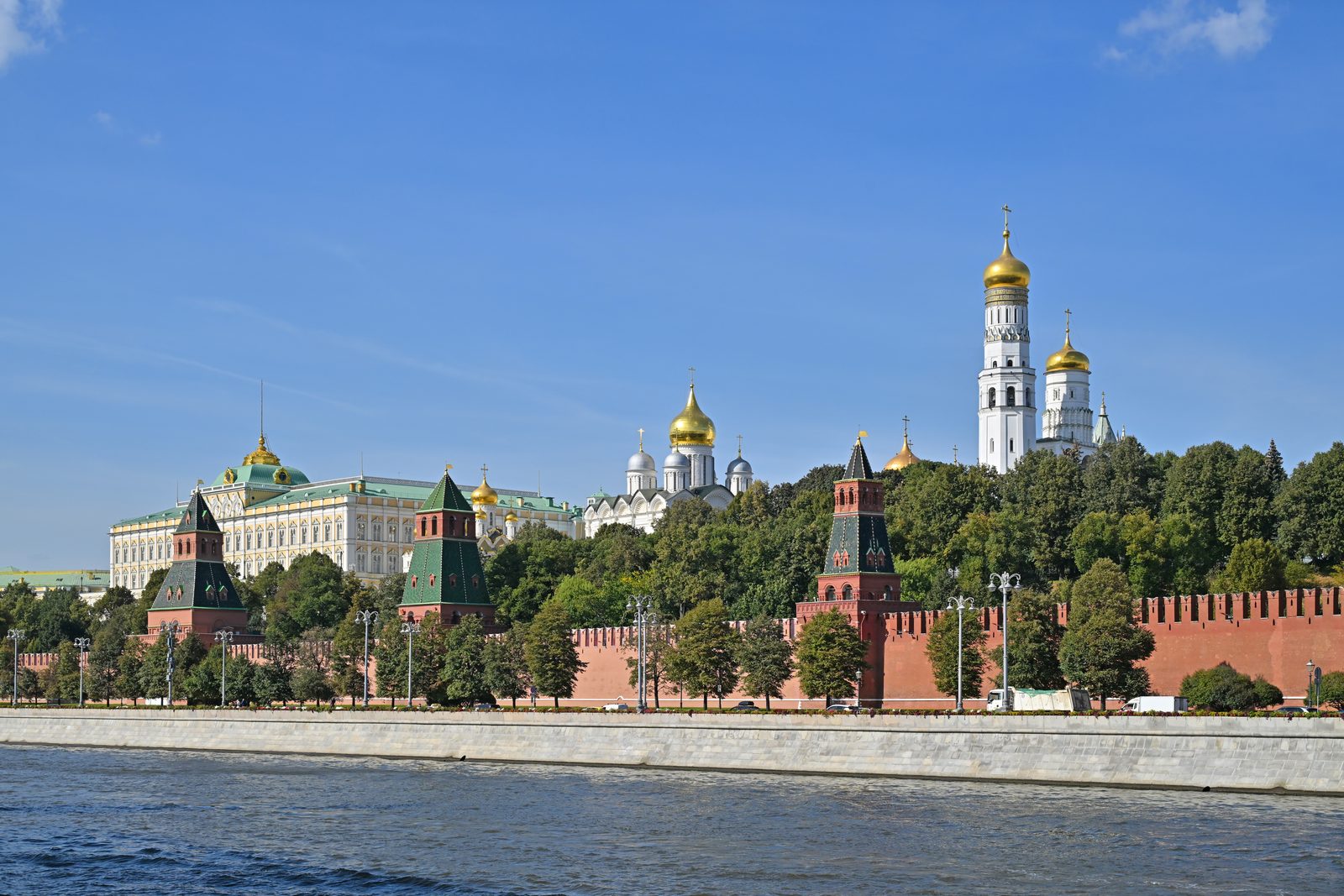 The Kremlin in Moscow, seen from across the Moskva River