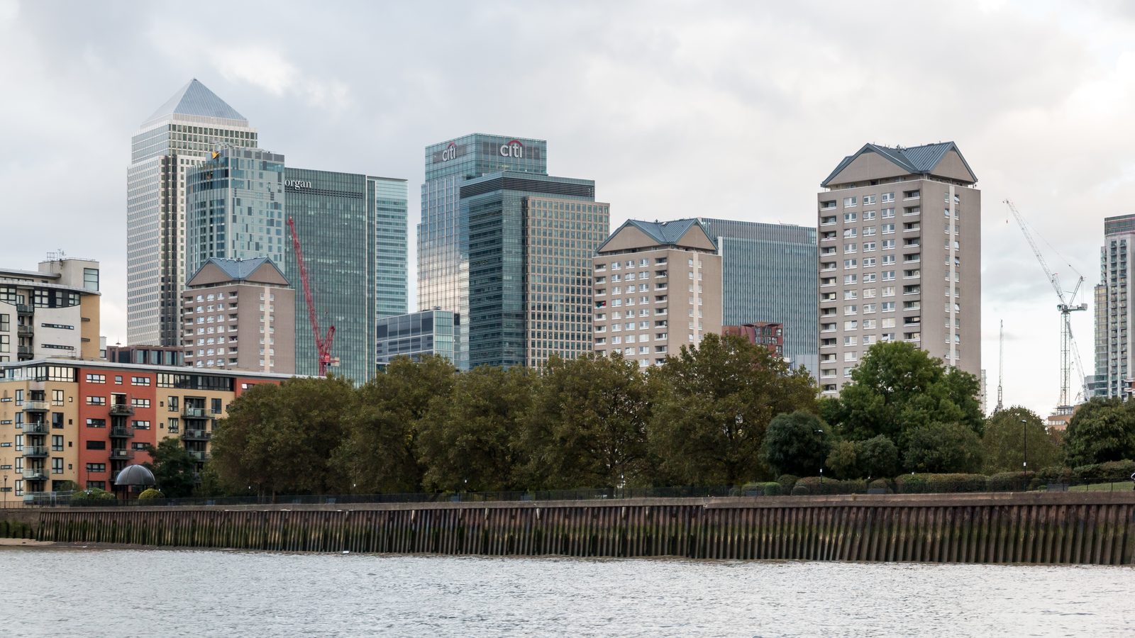 Office towers at Canary Wharf