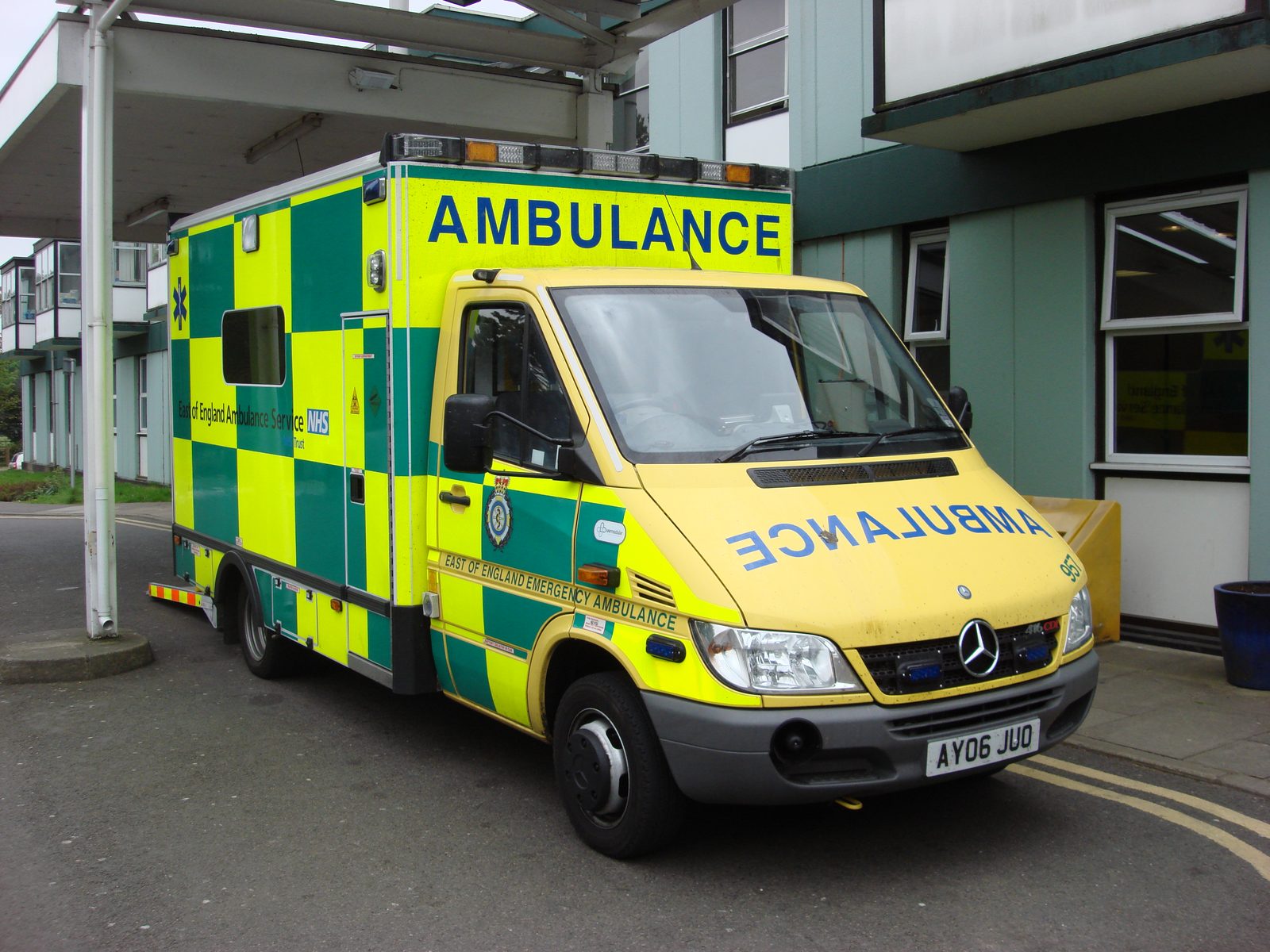 An East of England ambulance on an emergency call