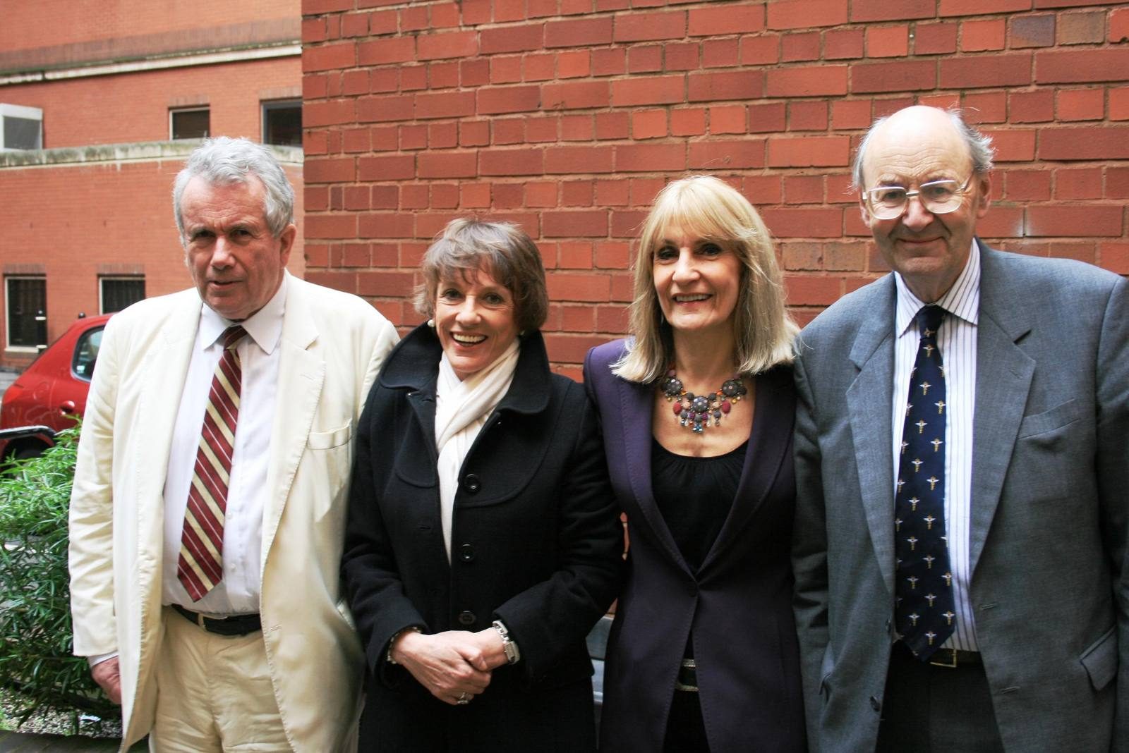 Esther Rantzen, second from left, with colleagues at a Birmingham workshop in 2010