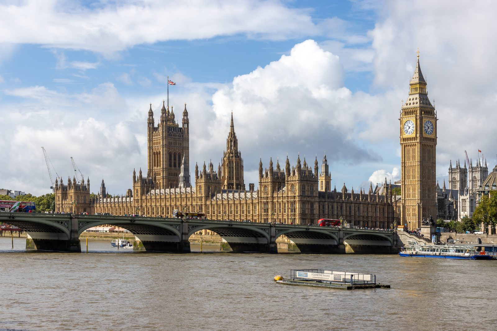 The Palace of Westminster seen from Westminster Bridge