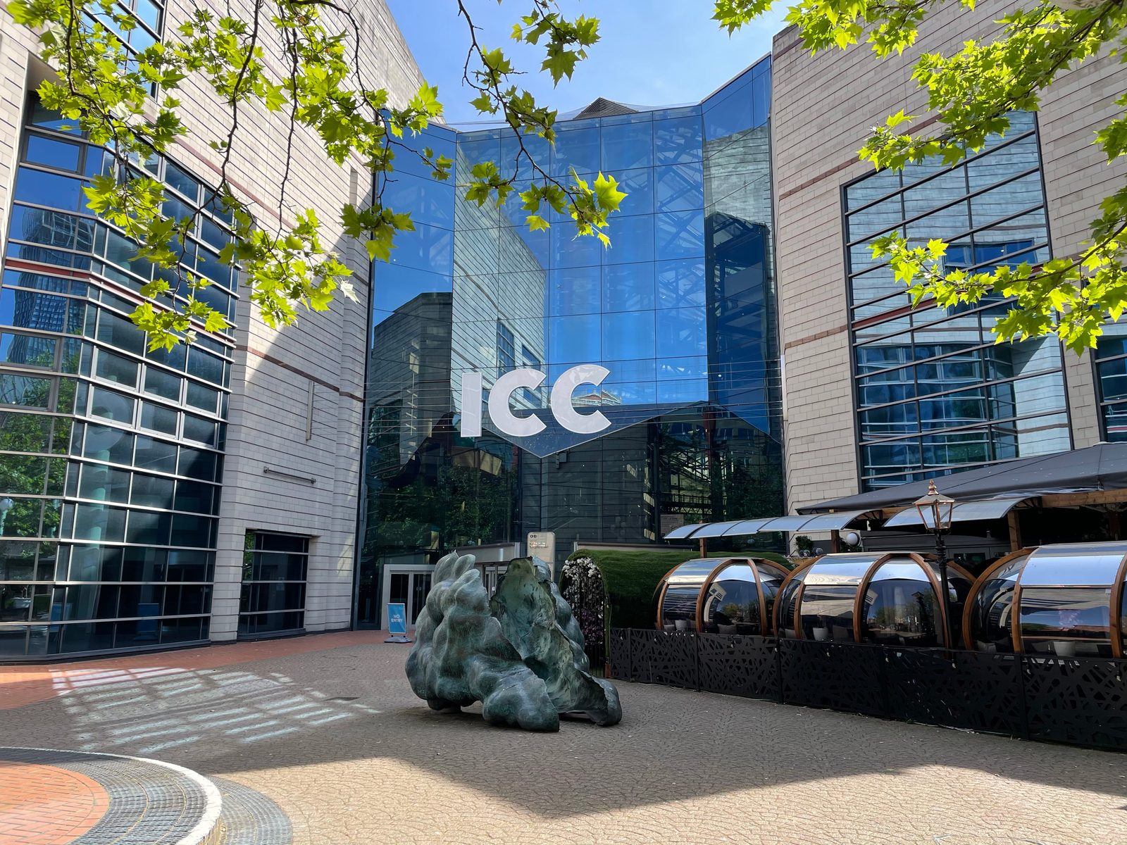 The exterior of the ICC Birmingham convention centre